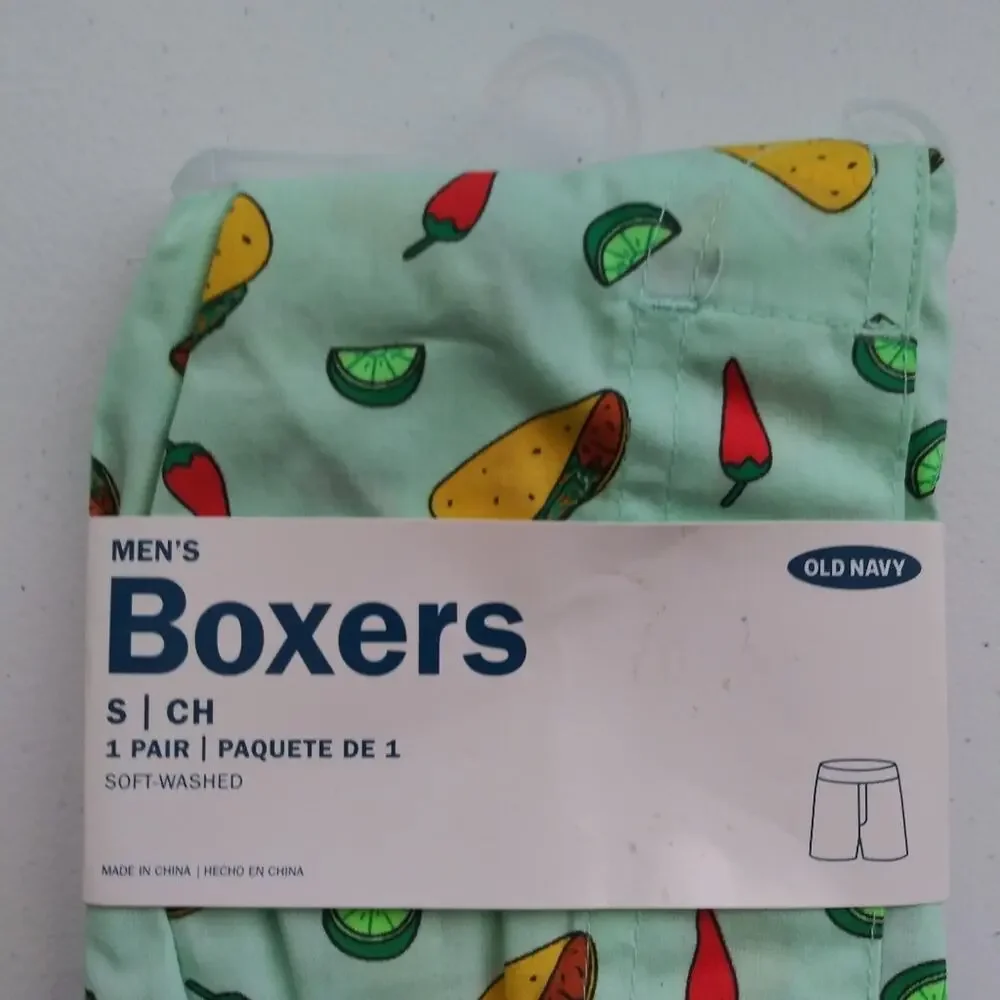 Old Navy Men's Cotton Taco Novelty Boxers Size Small